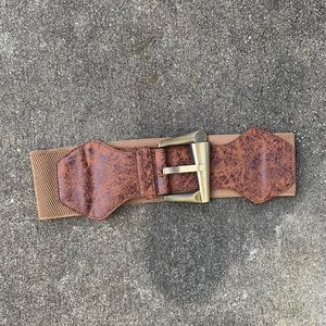 Brown Stretch Waist Belt